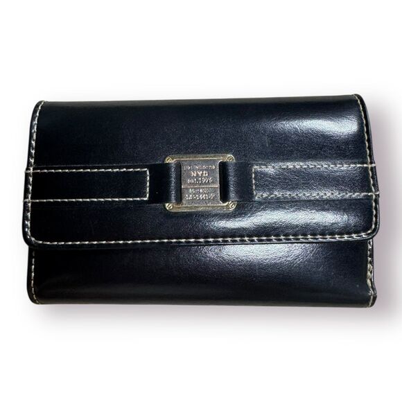 Liz Claireborne Small TriFold Wallet Gold Accents Multi Zip Wallet - Picture 1 of 5